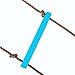 Tuko Climbing Rope Ladder Playground Swing Sets Tree House Accessories Sturdy Nylon Enamel Coated Smooth Metal Rungs (Blue) (Blue)