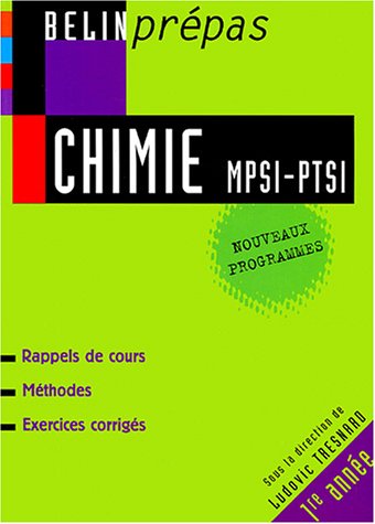 Chimie, MPSI-PTSI
