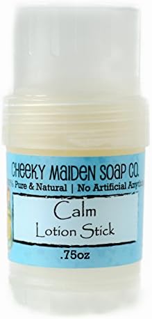 Cheeky Maiden Calm Lotion Stick 100% Natural Handmade with Coconut Oil Argan Oil Beeswax Shea Butter Lavender Orange Geranium Patchouli & Orange Essential Oils 0.75 oz Made in the USA