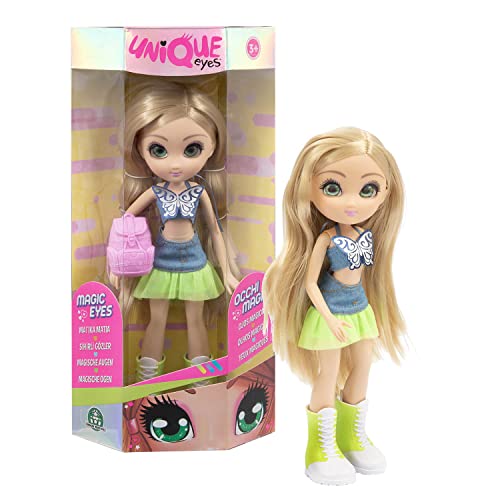 UNIQUE EYES, Puppe 25 cm, Kollektion Schmetterling, zufälliges Modell, mit Blick auf die Augen, mit Kleidung, Frühling, Sommer, Spielzeug für Kinder ab 3 Jahren, Giochi Presziosi, MYM44