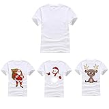 10PCS White Sublimation Blanks T-Shirts Christmas DIY T-Shirts for Women & Men