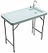 SEEK Outdoor Folding Fish and Game Cleaning Table with Quick Connect Stainless Steel Faucet and Drain Hose for Fishing, Hunting, and Camping Gear