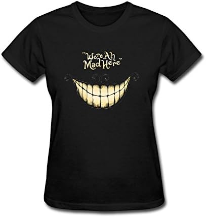 Fulon Women's Alice In Wonderland The Cheshire Cat Short Sleeve Cotton T Shirt