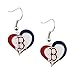 Boston Red Sox Swirl Heart Earrings