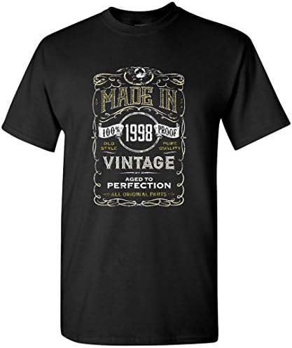 Made in 1998 Born 19th Year Birthday Age Present Vintage T Shirt