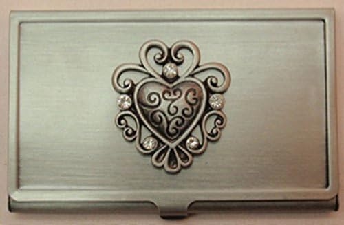 Heart Pewter Business Cardholder