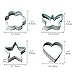 Ecoart Cookie Cutter Set - Star Flower Heart Butterfly Biscuit Cutters - Stainless Steel Sandwich Cutters/Vegetable Cutters Shapes Set with Comfort Grip for Kids & Adults (Set of 4)