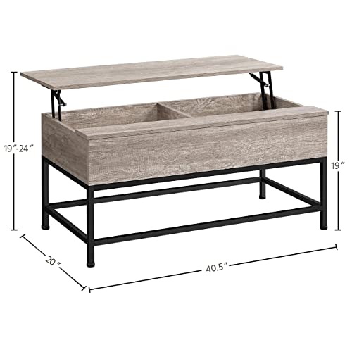 Yaheetech Lift Top Coffee Table With Storage And Metal Frame For Living