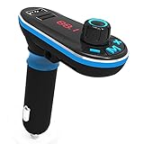 FM Transmitter, Auledio Wireless In-Car Bluetooth Hands Free Car Kit Radio Adapter with 5V/2.1A USB Car Charger Support USB Flash Driver/TF Card for iPhone, iPod and More Devices