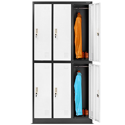Jan Nowak Schließfachschrank 3B2A Wertfachschrank Metallspind Umkleideschrank 6 Fächer Stahlblech Pulverbeschichtet 185 cm x 90 cm x 45 cm (H x B x T)