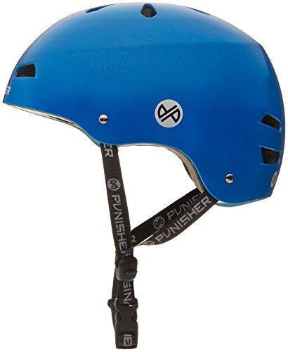 Punisher Skateboards Pro 13-Vent Dual Safety Certified BMX Bike and Skateboard Helmet, Bright Neon Blue, Youth/Teen 9+ - Thumbnail 5