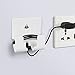 TXEsign Adhesive Wall Phone Holder Mount for Smartphones iPhone External Battery Wall Holder Mount (White)