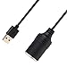AJDPOI USB A Male to Socket Female Cable Converter-Black (3.9ft)