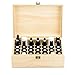Essential Oil Box - Wooden Storage Case Holds 35 Bottles and Tall Roller Balls. Natural Pine Wood Oils Organizer. Free EO Labels & Foam Pad. Best For Keeping 5ml 10ml, 15ml & 1oz 30 ml Bottle Safe.
