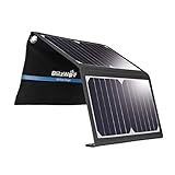 BlitzWolf 15W Solar Charger Portable Dual USB Port for iPhone X 8 Plus 7 6 6s Plus, Samsung Galaxy S8 S7 S6 Edge, Android Powered Foldable Panel Water Resistant High-Efficiency SunPower Charger