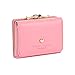 Damara Womens Metal Frame Kiss-lock Small Clutch Cards Holder Wallet,Pink