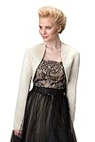 CLOCOLOR Women's Satin Bolero Party Jacket Long Sleeves Wraps Shrug Stole