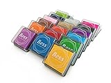 Lsushine Craft Ink Pad Stamps Partner Diy Color,20 Colors Rainbow Finger Ink pad for kids (pack of 20)