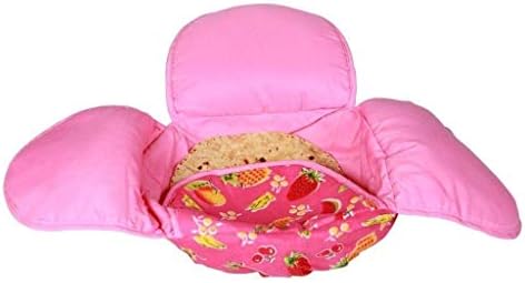 Manu Deal Roti Cotton Cloth Basket Washable with Chain, Traditional Roti Rumals with Assorted Color (Size:- 9x24x24 cm)