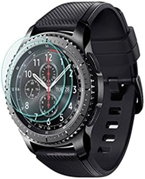 [2-Pack] Samsung Gear S3 Screen Protector, HAOCITY Full Coverage Tempered Glass Screen Protector for Samsung Gear S3 Frontier / Classic Smart Watch Anti-Scratch, Anti-Fingerprint, Bubble Free