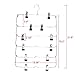 Homend 6-Tier Skirt Hangers Foldable Pants Hangers Closet Organizer Stainless Steel Fold up Space Saving Hangers (5 Pack)