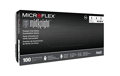 Microflex (MFXMK296XL) MidKnight Black Powder-Free Nitrile Examination Gloves - XL - Thumbnail 5