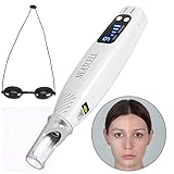 LED Picosecond Pen With Protector Eyeglass, 9 Gear Handheld Blu-ray Picosecond Pen Scar Tattoo Removal Melanin Diluting Freckle Device(US Plug)