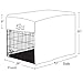 Floppy Dawg Crate Cover. Fits 42 Inch Dog Crates or Smaller. Easy to Put On, Take Off, and Adjust. Doubles as a Comfy Blanket. Slate Gray Lightweight and Breathable Polar Fleece