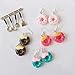 Lovely Donut Cake Dangle Earrings Acrylic Food Imitate Jewelry Donut Earrings for Women-4 Pairs Donut
