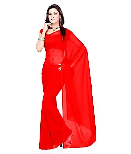amazon red saree