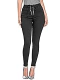 GUESS Factory Women's Uri Lace-Up Skinny Jeans