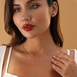 YANODA Herringbone Necklace for Women,14K Gold