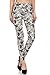 Leggings Depot High Waisted Checkered & Animal Print Leggings for Women-Full Length-R503, Dragonflies and Lilies, One Size
