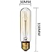 CTKcom Vintage Edison T10 40W Light Bulbs w/E26 E27 Base(4 Pack)-Tubular Nostalgic Filament Dimmable Incandescent Bulbs Antique Equivalent Lamps,Pendant Light for Home Light Fixtures E26/E27 110V