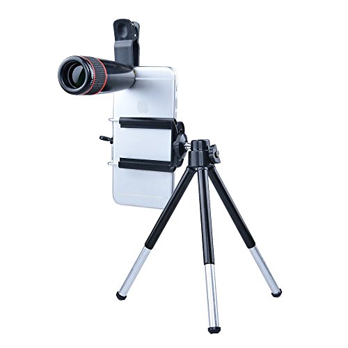 Apexel 5 IN 1 lens kits 12x Telephoto lens/Black 180Â°Fisheye Lens/0.67x Wide Angle/10x Macro Lens for iPhone Samsung most Smartphone