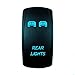 STVMotorsports 5 Pin Rear Lights Toggle Rocker Switch 20A 12V On-Off LED Light Bar Automotive UTV (Blue)