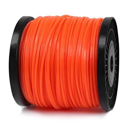 VIABRICO .080" Weed Eater String, Square Orange Heavy Duty String Trimmer Line, Weed Wacker String Universal Commercial Grade, Premium Nylon Weedeater Line 0.080" x 1.35LB, 425Foot