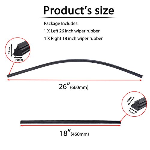 For Honda Accord 4dr Sedan 2008-2017, OTUAYAUTO Windshield Wiper Blade ...