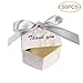 PartyTalk Marble Wedding Favors Candy Boxes Ribbons 50pcs Thank You Gift Bags Baby Shower Bridal Shower Birthday Party Christmas Decorations, Gold and Silver