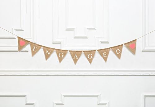Engaged Banner Sign Garland Bunting- Engagement party Photo prop or decoration