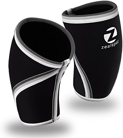 Elbow Sleeves (Pair) W/Bonus Heavy Duty Wrist Wraps-Support &amp; Compression for Weightlifting, Powerlifting, CrossFit,Bench Press and Tennis-5mm Neoprene Brace for Both Women &amp; Men, Black