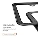 Karoad Black License Plate Frames, 2 PCS Stainless Steel Car Licence Plate Covers Slim Design with Bolts Washer Caps for US Standard (4 Holes)