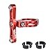ZTTO Aluminum Alloy CNC Machined Water Bottle Cage Holder Mount for 22.2mm 25.4mm 31.8mm Handlebar Seatpost (Red)