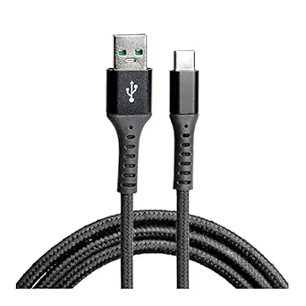 GoRogue SuperDart Charging Braided Type C Cable, Suitable For Upto 65W Fast Charge For All Mobile Phones (Black)