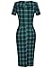 MUXXN Women's Short Sleeve Back Split Office Formal Pencil Dress