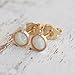 Opal Earrings stud 14K Gold Filled 4mm White Opal Stone
