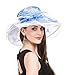 Saferin Women's Kentucky Derby Sun Hat Church Cocktail Party Wedding Dress Organza Hat Two Tone Color