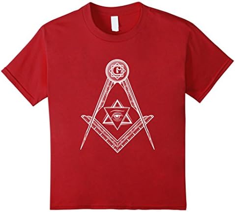 Kids Freemasons Illuminati New World Order Symbol Logo T-Shirt 8 Cranberry