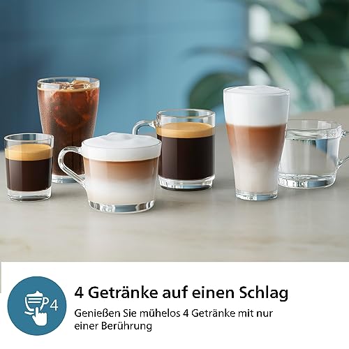 Philips 2300 Series Kaffeevollautomat - 4 Getränke, Modernes Farb-Touchscreen-Display, LatteGo-Milchsystem, SilentBrew, 100% Keramikmahlwerk, AquaClean Filter. Mattschwarz (EP2330/10) thumbnail 3