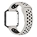 UMTELE Soft Silicone Replacement Strap with Black Frame for Fitbit Blaze Smart Fitness Watch, Large, Light Bone/Black